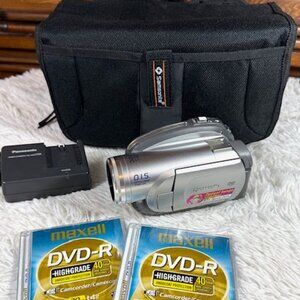 Panasonic VDR-D220 DVD Video Camera Camcorder + Storage Travel Bag + DVD-R Discs